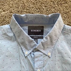 NWOT* Bonobos Blue Dot Long Sleeve Button Down